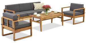 Mobilier de grădină din lemn de salcâm Maskat Coffee 5 Garden Point