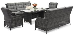 Set mare de mobilier de grădină Malaga Apetito 8 antracit Garden Point
