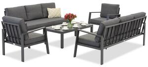 Zakintos Coffee 8 antracit Garden Point set de mobilier de lux din aluminiu