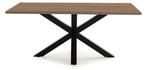 Masă de dining cu blat cu aspect de lemn de nuc 100x180 cm Comba – Marckeric