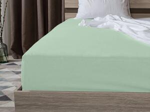 Cearsaf Jersey EXCLUSIVE cu elastic verde menta 90 x 200 cm