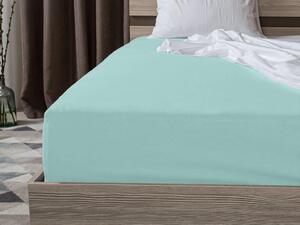 Cearsaf Jersey EXCLUSIVE cu elastic verde mentol deschis 200 x 220 cm