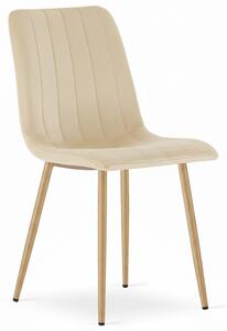 Scaun de catifea crem LAVA BUTTER CREAM