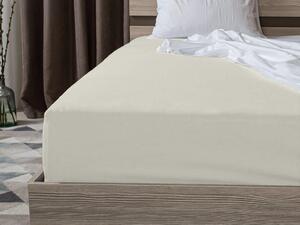 Cearsaf Jersey EXCLUSIVE cu elastic gri bej 90 x 200 cm