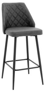 Scaun Bar Flick Piele Ecologica Gri