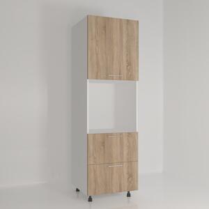 Soldat cuptor Komodo Paula cu 1 usa si 2 sertare, 600x580x2200 mm, Pal Sonoma 18mm-MC1