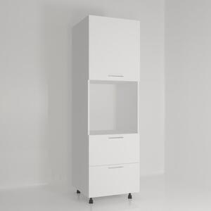 Soldat cuptor Komodo Paula cu 1 usa si 2 sertare, 600x580x2200 mm, Pal Alb 18mm-MC1
