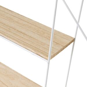 Raft alb/natural din lemn de paulownia – Casa Selección