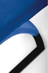 Scaun tapitat K442, albastru, stofa catifelata, 46x61x102 cm