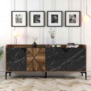 Consola Venedik Walnut-Negru