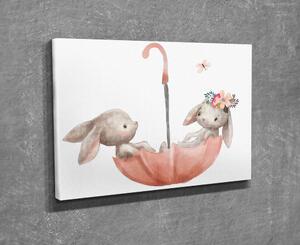 Tablou pentru copii 40x30 cm Bunnies – Wallity