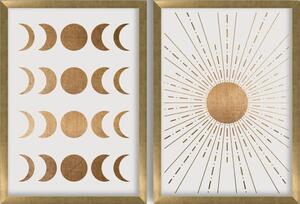 Poster cu ramă 38x53 cm Moon & Sun – Wallity
