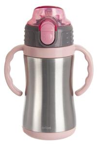 Sticlă pentru copii roz-deschis din oțel inoxidabil 330 ml – Orion