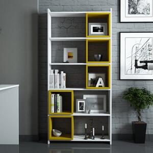 Biblioteca Box - Alb, Yellow