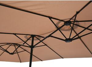 Umbrelă de soare bej 456x270 cm Double - Rojaplast