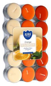 Set lumanari ornamentale parfumate Bispol Aura Orange, P15-30-69, 30 bucati