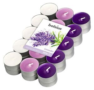 Set lumanari ornamentale parfumate Bolsius Lavanda, 30 bucati