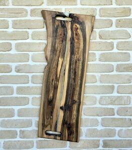 Platou XXL "River Flow" din nuc cu inserție de rășină - 85x28x2 cm