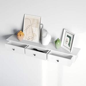 Raft de perete, Songmics, Alb, 80x15x10 cm