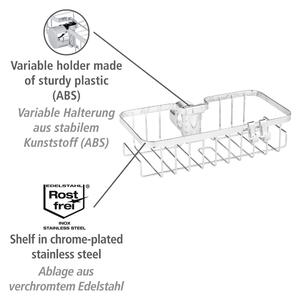 Raft pentru baie argintiu autoadeziv din oțel inoxidabil Floresta – Wenko