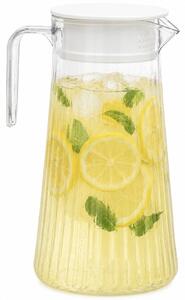 Carafa eleganta Pufo Glance pentru apa, limonada sau suc, capac plastic, 1.2 L