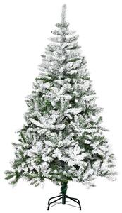 HOMCOM Brad de Crăciun Artificial Înzăpezit cu 750 Ramuri, Bază din Oțel, Plastică, 105x105x180 cm, Verde | Aosom Romania