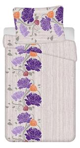 Lenjerie de pat violet din bumbac din 4 piese 140x200 cm Aglia - Jerry Fabrics