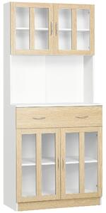 Bufet HOMCOM pentru Bucatarie, 180cm, Design Modern cu Usi Sertare Dulapuri, Spațiu Amplu de Depozitare | Aosom Romania