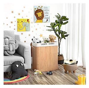 Cos de rufe, Songmics, Lemn, Natural, LCB64Y, 100L, 52 x 32 x 62 cm