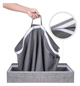 Cos de rufe, Songmics, 142 L, LCB02G, Gri, 60 x 36 x 66 cm