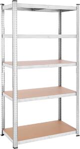 Raft Songmics, 5 rafturi, 50 x 100 x 200 cm, Silver, GLR050E01