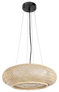 Toolight Toolight, lampă suspendată de tavan 50cm, 3xE27, APP1909-3CP, maro-negru natural, OSW-66057