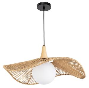 Toolight Natural, lampă suspendată de tavan 50cm, 1xE27, APP1932-1CP, maro-negru natural, OSW-66069