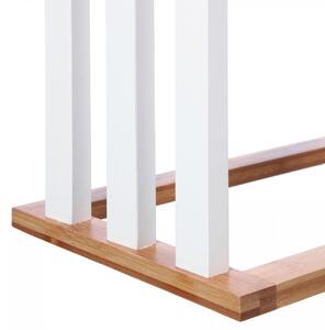 Suport prosoape pentru podea Tower MDF - bambus alb - culoare lemn natural 55x24x82cm