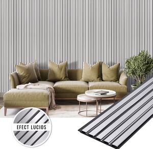 Panou decorativ din PVC Silver, dimensiuni 15 x 1 x 270 cm