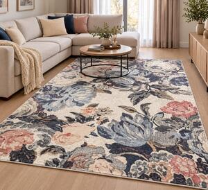 Covor Sufragerie Dormitor, Model Anny 33011 085, Model Floral, Multicolor 78x150