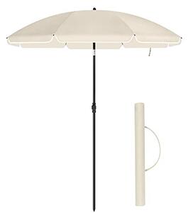 Umbrela de plaja, Songmics, Natural, 160x206 cm