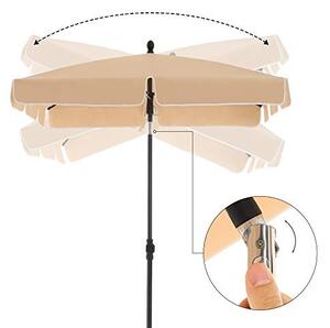 Umbrela de plaja, Songmics, Maro, 200x125x240 cm