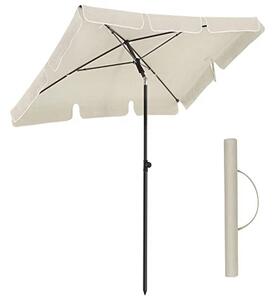 Umbrela pentru terasa, Songmics, Bej, 180x125x240 cm