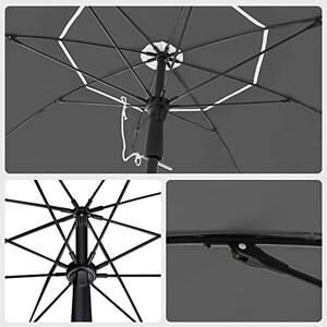 Umbrela pentru terasa, Songmics, Gri, 160x206 cm
