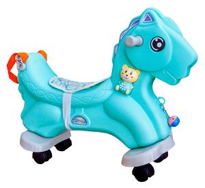 Aga4Kids Cal de legăn din plastic 2în1 DS3802 Albastru