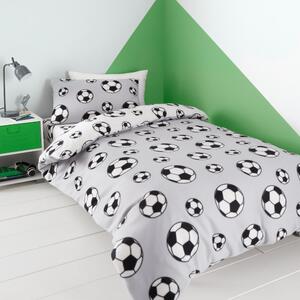 Lenjerie de pat pentru copii din flanelă pentru pat de o persoană 135x200 cm Football – Catherine Lansfield