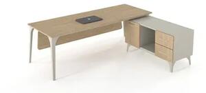 Birou directorial cu etajera dreapta/stanga Compact