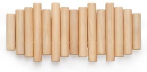 Cuier de perete în culoare naturală din lemn masiv de pin Picket – Umbra