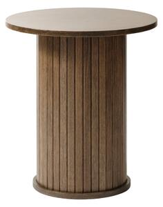 Măsuță auxiliară rotundă cu aspect de lemn de stejar ø 50 cm Nola – Unique Furniture