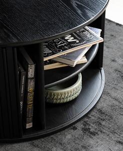 Măsuță de cafea neagră rotundă ø 85 cm Siena – Unique Furniture