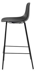 Scaun de bar negru din plastic 92,5 cm Whitby – Unique Furniture
