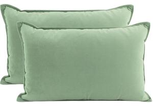 IB Laursen Husa de perna din catifea Culoare verde, MISTY JADE 72x52 cm