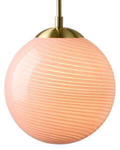 Lustră Pendul Halo Design, CANDY BALL, reglabil, Roz / Rosé, Camera de zi, Sticlă, Design