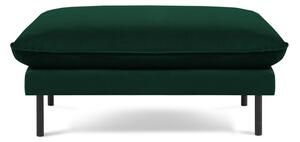 Taburet verde închis cu tapițerie din catifea Vienna – Cosmopolitan Design